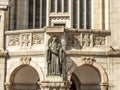 Detail of the facade of the Monastery of St. Benedict and Church of Our Lady of Assumption, in Sao Bento Square, downtown Sao Paul Royalty Free Stock Photo