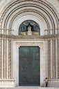 Detail of the facade of Orvieto Cathedral Royalty Free Stock Photo