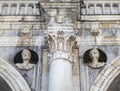 Detail of the facade of Palazzo Loggia