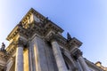 Detail of the facade of the Reichstag building. Royalty Free Stock Photo