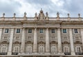 Detail of the facade of Royal Palace of Madrid Royalty Free Stock Photo