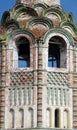 Detail of facade russian ruin church