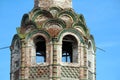 Detail of facade russian ruin church