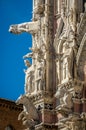 Detail of the facade of the Siena Cathedral Santa Maria Assunta 1220-1370. Tuscany - Italy - Europe