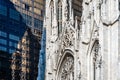 Detail of facade St Patrick Cathedral of New York Royalty Free Stock Photo