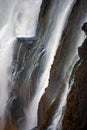 Detail of falling water Victoria Falls. Close-up. Mosi-oa-Tunya National park. and World Heritage Site. Zambiya. Zimbabwe. Royalty Free Stock Photo