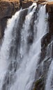 Detail of falling water Victoria Falls. Close-up. Mosi-oa-Tunya National park. and World Heritage Site. Zambiya. Zimbabwe. Royalty Free Stock Photo