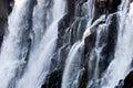 Detail of falling water Victoria Falls. Close-up. Mosi-oa-Tunya National park. and World Heritage Site. Zambiya. Zimbabwe. Royalty Free Stock Photo