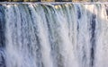 Detail of falling water Victoria Falls. Close-up. Mosi-oa-Tunya National park. and World Heritage Site. Zambiya. Zimbabwe. Royalty Free Stock Photo