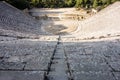 Detail of famous ancient Epidauros amphitheater located in Greece near Lighourio city at early sunset