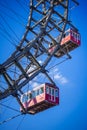 Detail of the famous ferris wheel at Prater Vienna Royalty Free Stock Photo