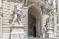 Detail of Famous Hofburg Palace on Heldenplatz in Vienna, Austria.