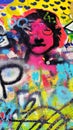 Detail of the famous John Lennon`s wall with graffiti in Prague