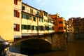 Detail of the famous Ponte Vecchio Bridge, Florence Italy