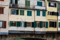 Detail of the famous Ponte Vecchio Bridge over Arno River, Florence, Italy - Image Royalty Free Stock Photo