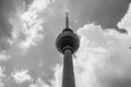 The detail of the famous TV tower in Berlin