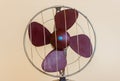 Detail of a fan of a electric ventilator of 1960 Royalty Free Stock Photo