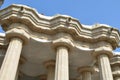 Detail of the Faucet and Columns of Sala Hipostila in The Park GÃÂ¼ell in Barcelona, Spain