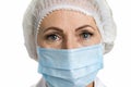 Detail of female mature doctor. Royalty Free Stock Photo