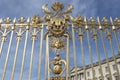 Detail of fence at exterior facade of Versailles Palace, Paris, France Royalty Free Stock Photo