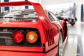 Detail of Ferrari F40 supercar spoiler in Enzo Ferrari Museum in Modena Royalty Free Stock Photo