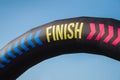 Detail of finish sign at the Color Run 2014 in Milan, Italy