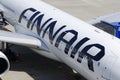 Detail of Finnair Airbus airplane