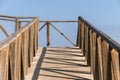 Detail of footbridge access to the beach