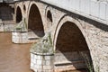 Detail of the Foundation of the Old Latin Bridge, Sarajevo Royalty Free Stock Photo