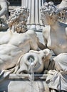 Detail of fountain in front of Austrian parliament