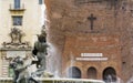 Detail of the fountain of Naiads in Piazza della Repubblica in Rome Royalty Free Stock Photo