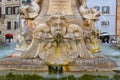 Detail of the fountain on Pantheon square at Rome in Italy Royalty Free Stock Photo