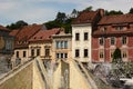 Detail of the fountain on Piata Sfatului. Brasov. Transylvania. Romania Royalty Free Stock Photo