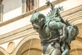 Detail of Fountain in the Piazza della Santissima Annunziata Fontana dei mostri marini. Sculpted by artist Pietro Tacca,