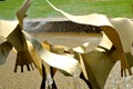 Detail of fountain at Te Awamutu Rose Gardens, Te Awamutu, New Zealand, NZ, NZL