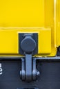 Detail- Freight cargo train - yellow black New 4-axled flat cars wagons Type:Res Model:072-2- Transvagon AD