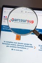 Detail of the French government website \