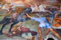 Detail of the fresco in Capitoline Museum, Rome, Italy