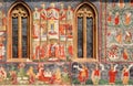 Detail of the fresco of Voronet monastery Royalty Free Stock Photo