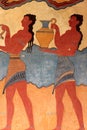 Detail of the frescoes of the Palace of Knossos