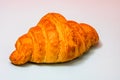 Detail of fresh croissant isolated, french breakfast concept