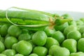 Detail of fresh garden peas. Royalty Free Stock Photo