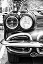 Detail of the front of the sports car Chevrolet Corvette (C1)