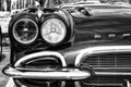 Detail of the front of the sports car Chevrolet Corvette (C1)