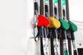 Detail fuel pump at a station Royalty Free Stock Photo