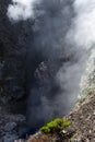 Detail of fumarole emitting gases and steam at the Jardim da Courela garden in the centre of the village of Furnas on SÃÂ£o Miguel