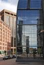 Detail of futuristic skyscrapers in Denver in USA Royalty Free Stock Photo