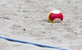 Detail of a game of beach volleybal