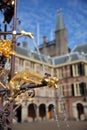 Detail gargoyle of the neo-gothic fountain in the Ridderzaal Knight`s Hall, which forms the center of the Binnenhof Royalty Free Stock Photo
