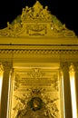 Detail of the gate at entrance to Hofburg palace at night, Vienna Royalty Free Stock Photo